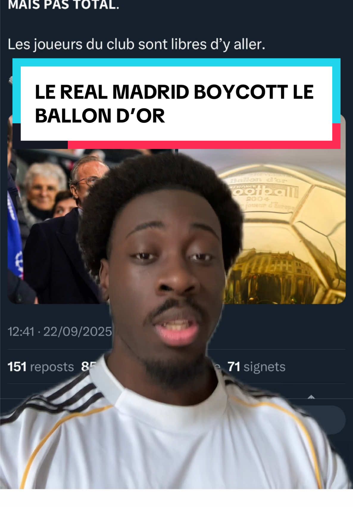 LE RÉAL DOIT CONTINUER DE BOYCOTT CE BALLON D’OR ! #vinijr #realmadrid #ballondor 