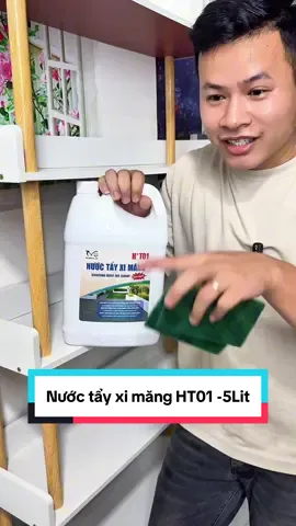 Nước tẩy xi măng HT01 -5Lít, tẩy nền gạch, sàn dính xi măng #tayximang #taynengach #tayximangtrengach #anhtuansansale #saleluongve 