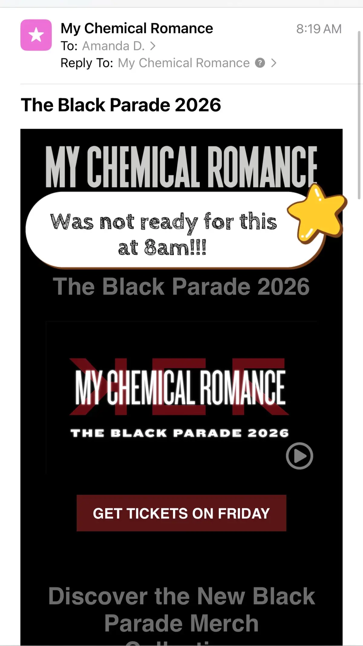 New dates added and they go live Friday!!  #mcr #mychemicalromance #theblackparade #theblackparade2026 