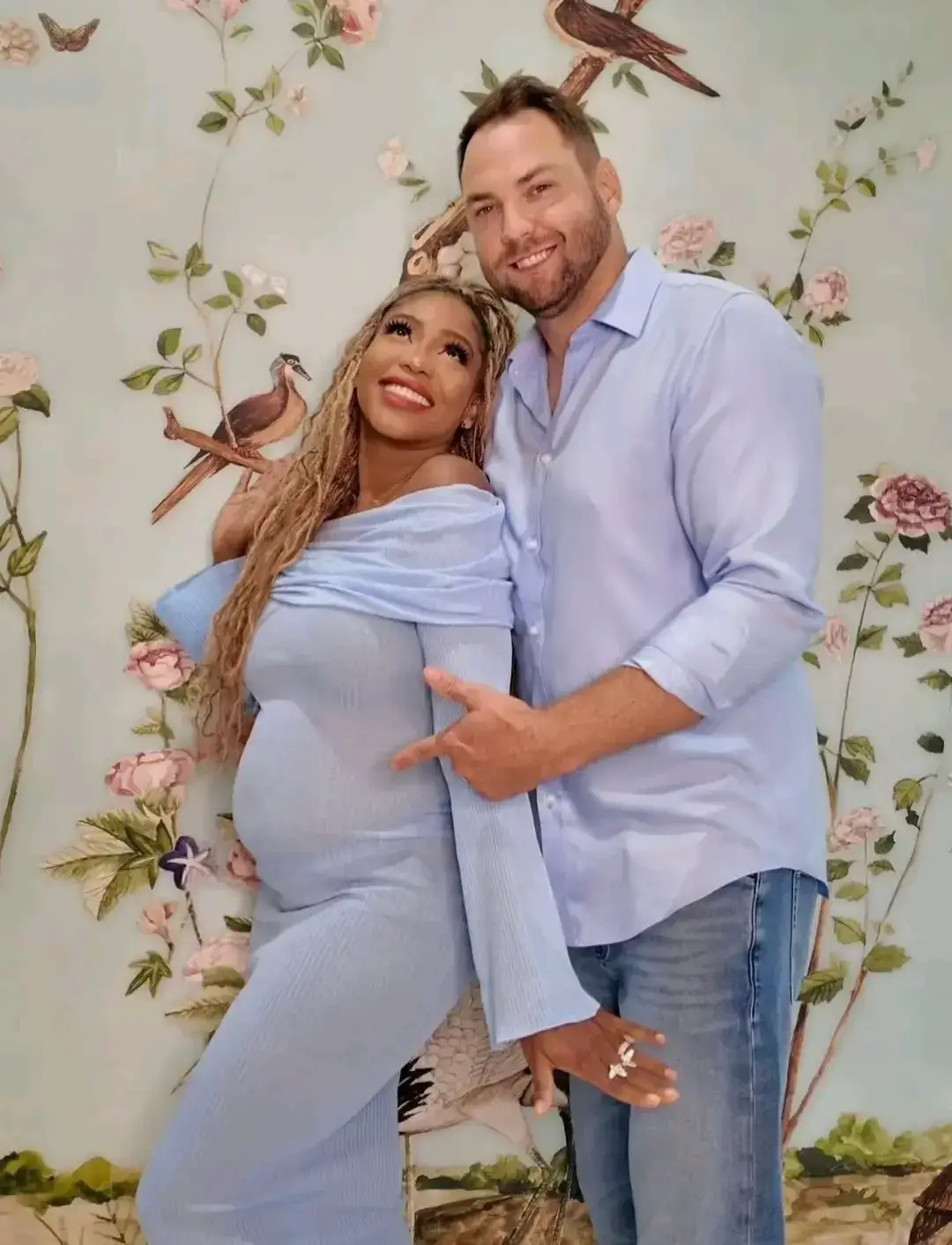 Esesose and her beautiful family 👸🏾🤴🏼👧🏽👶🏽 “All things work together for good”From a perfect trio to a fabulous four! Congratulations! Your family is breathtaking. @esegrembowski  🎉💕🙏🏾🧸You’re going to be an amazing mom! Can’t wait to meet your little one. Wishing you all the best for a smooth delivery.🫶🏾 @hargrovehouse God bless your beautiful family 😘🙏🏾❤️🤍💙🖤🩵🩶💜🤎 . . . #pregnant 