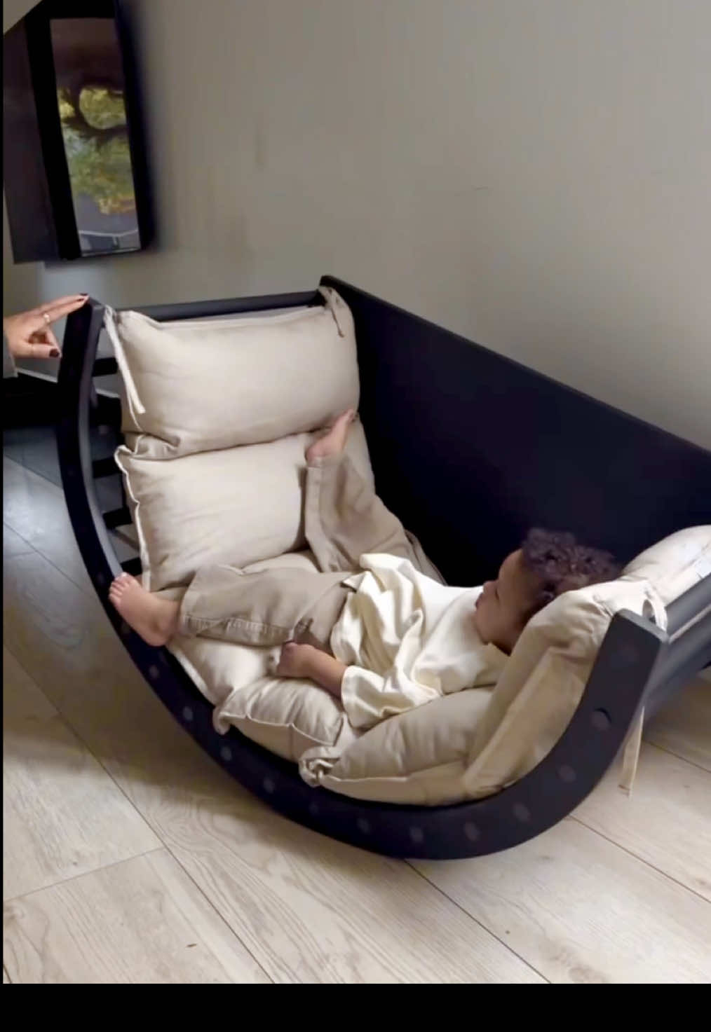 It’s an ultimate space-saver, since it has EIGHT FUNCTIONS 🤯 It’s a… - climbing arch - rocker  - kids’ desk - toy storage - play mobile - soccer goal - hideout - side table This product will last in you home for DECADES 🔥 LUOTO II climbing arch, link in our bio 🤍 #kidsroom #playroom #montessori #multifunctional #kidsroominspo 
