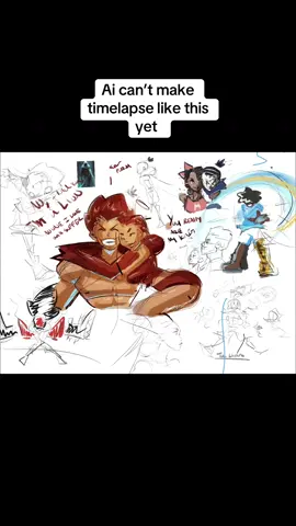 This is proof of me not using Ai 🤖 I use Ai for ideas ofc but to create art it’s my own hand to paper or tablet #art #sketch #procreate #timelapse