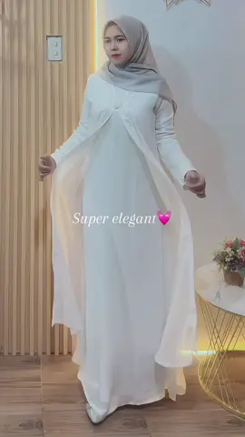 Gamis putih, super elegant. Bahan lembut banget... ukurannya juga banyak. #gamisputih #gamiselegan #dressputih #fashiontiktok #rekomendasigamisputih 