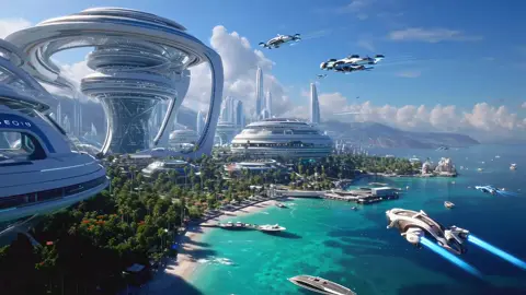 Future cities 2075 - Welcome to my world ! #future #aivideo #theworld #tecnology #beautifulcity 
