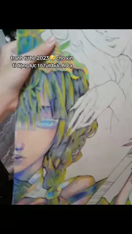 tranh này mình ngâm lâu lắm rồi giờ mới có cơ hội leak ra cho ae xem 😭 #xhtiktok #fyp #artist #myart #tradi #traditional #acrylicpainting