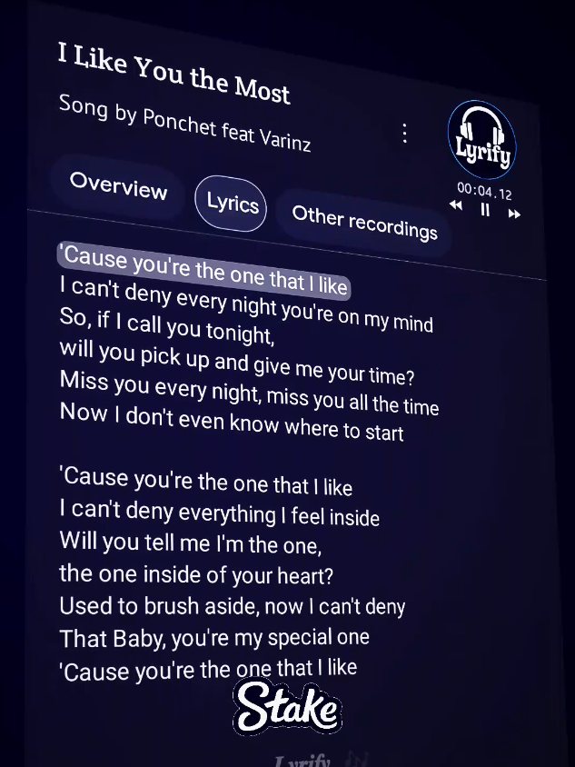I like you the most..🎶🎧 (Karaoke)  #ilikeyouthemost #song #lyrics #lyrify 