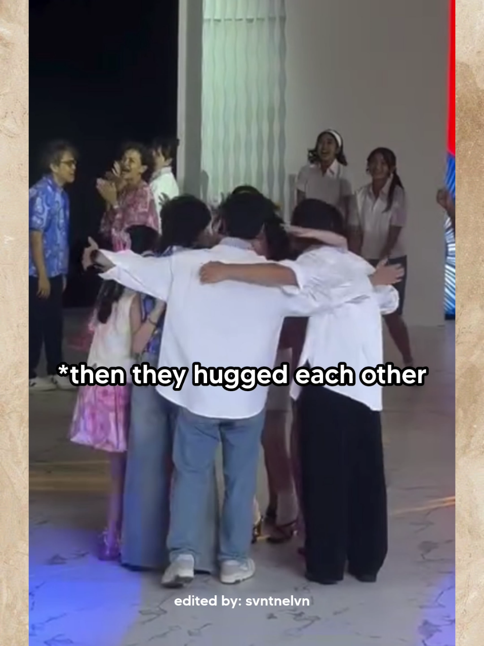 they hugged each other, so cute🥹🫶🏻 #elputrasarira #leyaprincy #elleya #ranggacinta #filmranggacinta 