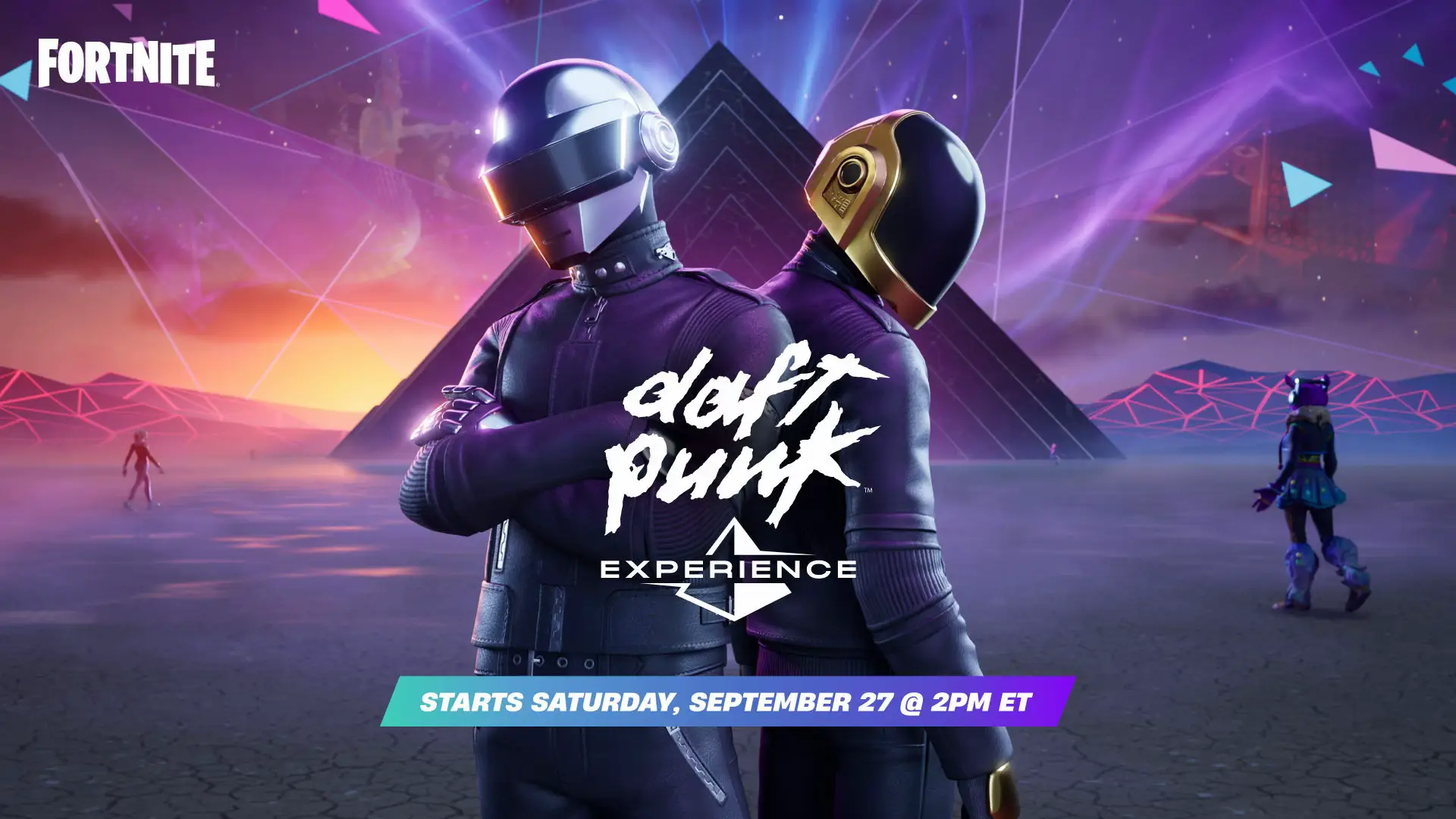 Groove into the future with the Daft Punk Bundle in the Fortnite Shop starting September 25 at 8 PM ET. #Fortnite #DaftPunk 