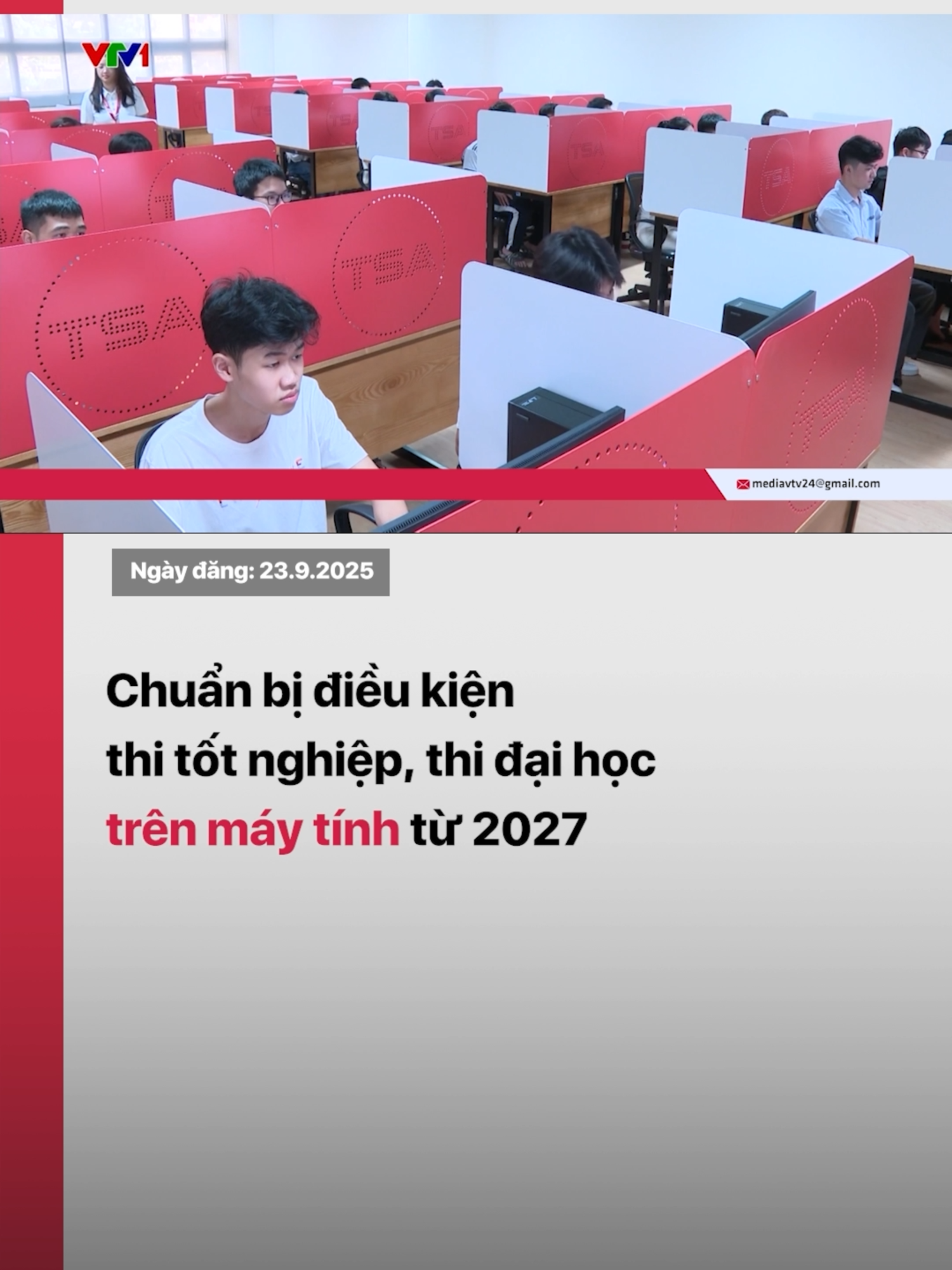 Chuyển từ thi trên giấy sang thi trên máy tính chắc chắn sẽ cần nhiều nguồn lực và lộ trình, nhưng sẽ mang nhiều lợi ích, là bước chuyển đổi số mạnh mẽ và sâu sắc trong hoạt động giáo dục đào tạo. #vtvdigital #vtv24 #tiktoknews #giaoduc