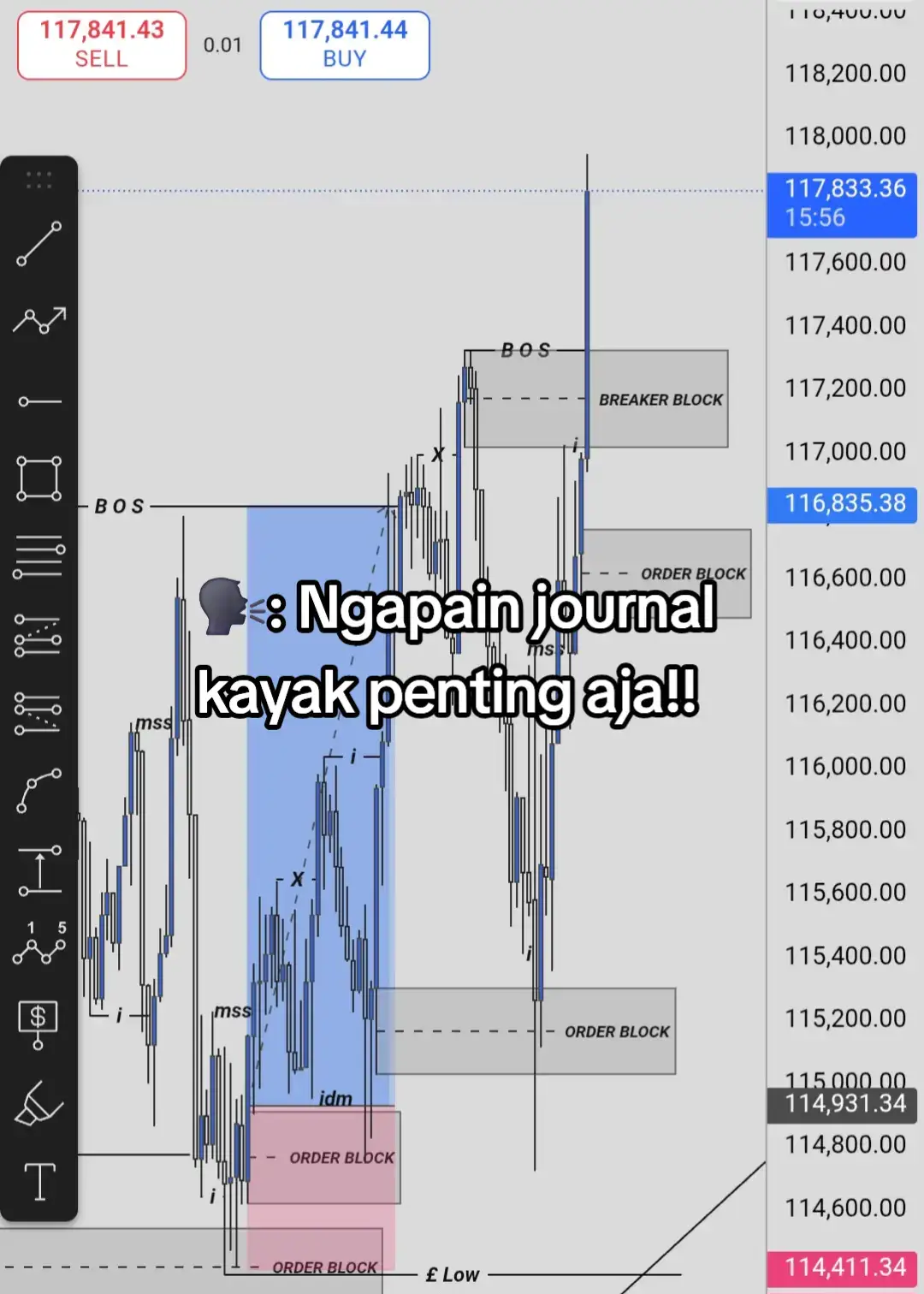 Gua harap kalian semua bisa berubah, dari yang awalnya sering loss jadi bisa profitable #discipline #traderforex #journaling 