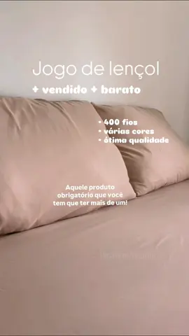 Achei o jogo de lençol mais vendido e melhor avaliado da Shopee 😍 já quero um de cada cor ! Id: CAM-JMD-ULW Link nos comentários 🔗  #jogodecama #barato #casa #utilidades #acheinashopee 