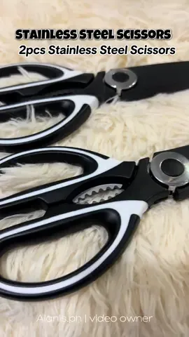 ✂️ STAINLESS STEEL SCISSORS 2pcs  Double the scissors, double the function! ✅ Ultra sharp & rust-resistant ✅ Kitchen • Home • Office essential 🛒 Add to cart now & make cutting easier! #Scissors #KitchenEssentials #TikTokFinds #StainlessSteel #fyp 