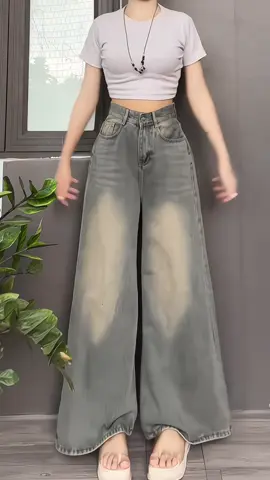 Jean hack chân ống siu rộng #foryou #hackdang #quannuongrong #quanjeanongrong 