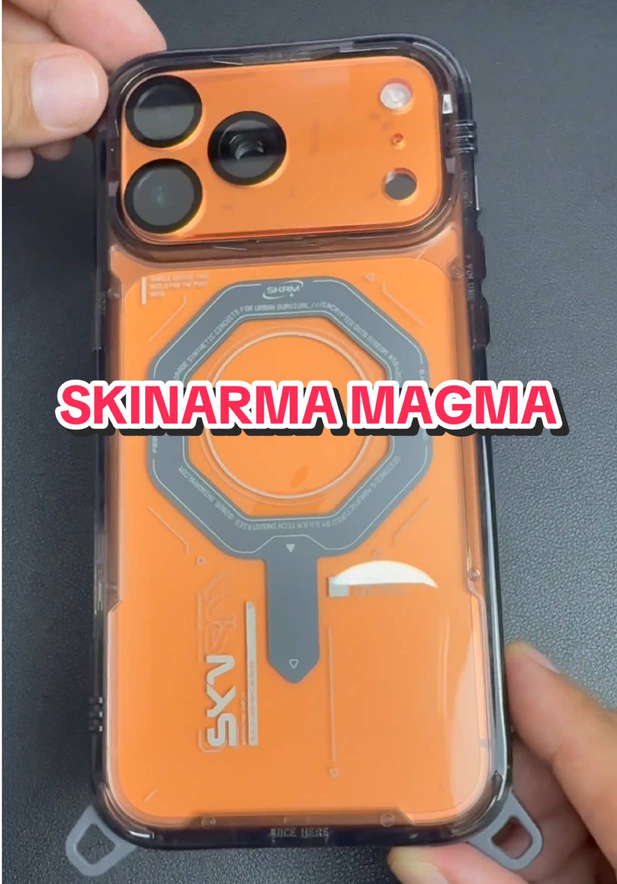 Pakai case ini dengan iPhone 17 Pro Max Cosmic Orange memang nampak macam Magma! SKINARMA Magma Mag-Charge Case by @SKINARMA STORE OFFICIAL  #Apple #iPhone #iPhone17 #iPhone17ProMax #SKINARMA 