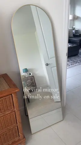This mirror PULLS this room together!  #mirror #homedecor #fulllengthmirror #roominspiration #homedecorinspo #fyp 