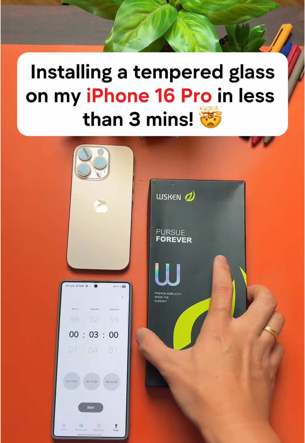 napaka bilis lang magpalit ng iPhone tempered glass! WSKEN na yan eh! 📱👌🏼 #wsken #temperedglass #iphone16pro #iphonetips #iphone  