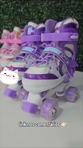 Patins Infantil 4 Rodas ARCO IRIS Com Luz De Led Top Patins Com Kit Proteção e Sem Kit Proteção Menina Menino Promoção #shopee #afiliadosshopee #infantil #achadinhasshopee 