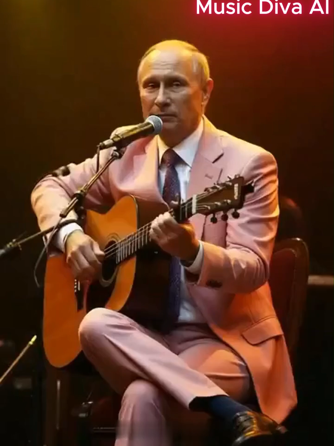 Nguyên thủ quốc gia Pu Tin chơi guitar#musical