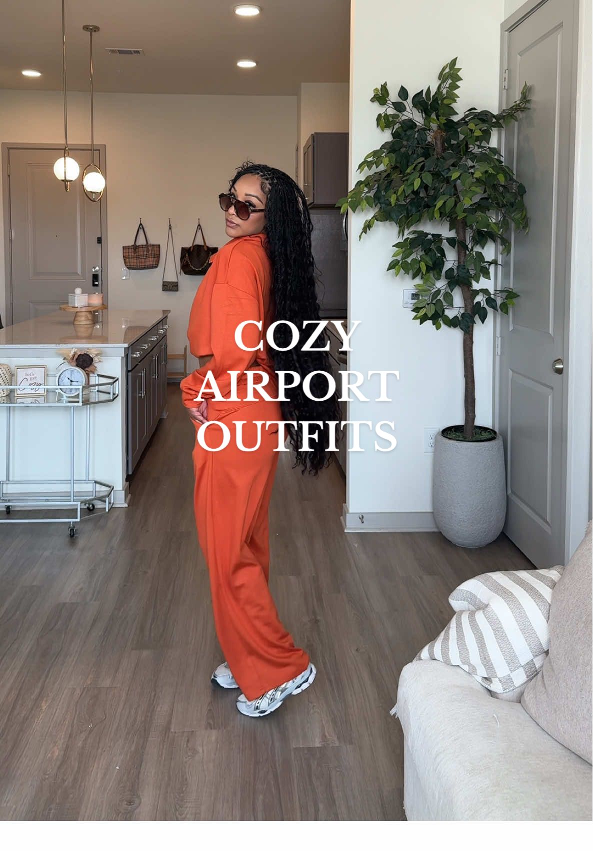 which color?? i love a cozy airport outfit + it’s cozy fit season 🙂‍↕️ cute sets from @Pinspark Shop also linked these on my Amazon! #grwm #OOTD #airportoutfit #sweatsuit #fashiontiktok 