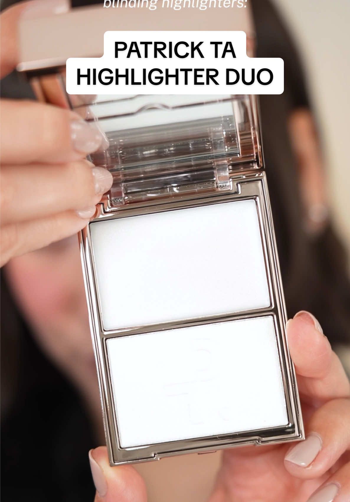 If you're looking for a blinding, but beautiful highlighter, look no further than @Patrick Ta Beauty's newly reformulated Major Glow Crème & Powder Light Reflecting Translucent Highlighter Duo (My Love) ✨ This versatile cream & powder highlighter duo is infused with multifaceted pearls for an ultra-refined shimmer and a super dewy glow. Normally, I am a more natural highlighter kind of girl, but this is fun for those days I want the high points of my face to really pop! . #patricktahighlighterduo #patricktahighlighter #blindinghighlighter #highlighterglow #highlighter patrick ta highlighter . blinding highlighter . translucent highlighter . icy highlighter . radiant makeup . glowy makeup