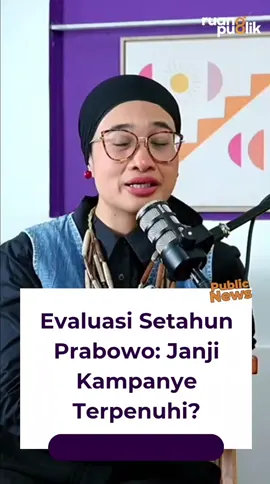 Evaluasi 1 tahun pemerintahan Prabowo bikin banyak pihak geleng-geleng. 📌 Program Makan Bergizi Gratis (MBG) yang jadi kebanggaan kampanye justru menimbulkan masalah baru — dari keracunan massal sampai distribusi yang amburadul. 📌 Janji membuka lapangan kerja dan menekan angka kemiskinan juga masih jauh panggang dari api. Alih-alih menciptakan solusi nyata, standar kemiskinan malah diutak-atik biar terlihat lebih ringan. Dengan anggaran jumbo yang terserap ke MBG dan minimnya progres nyata di lapangan, publik bertanya-tanya: apakah pemerintah serius menjalankan janji, atau sekadar bermain angka? Menurut lo, setahun Prabowo ini lebih banyak capaian atau justru masalah baru yang muncul? Follow @ruangpublik.idn biar lo nggak cuma jadi penonton politik, tapi juga bisa ngasih suara kritis atas janji-janji yang (katanya) buat rakyat.