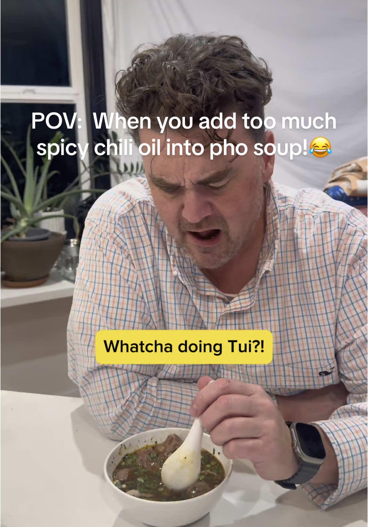 After having western food for a week, my daughter requested pho as soon as she got off the plane. Momma was tired from hosting all weekend but as a mom we get so happy to cook for our kids' cravings! Hubby Tui added his usual chili oil amount but this was the one I made myself and it was super spicy. Lol. #livingoutlaod #laofood #foodblogger #laolanguage #tiktoktui #pho 