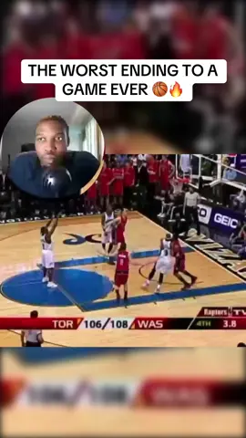 Gilbert Arenas couldn't believe what happened to end this Wizards vs Raptors game