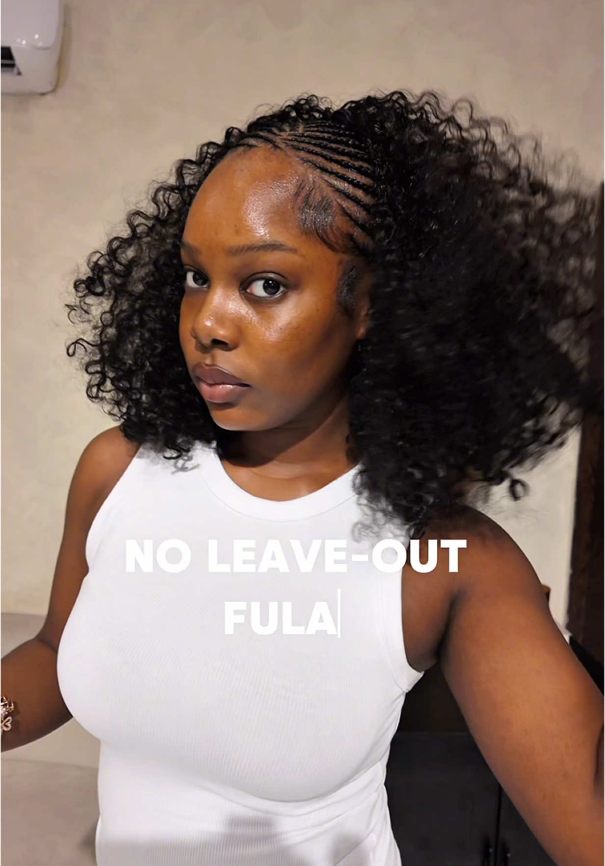 Jayda Wayda sew in braids with no leave out 😍 Bundles @Meraki hair luxe Burmese Curly in 14” & 16” 💕 #braidsinspo #braidsvlog #sewinbraids #jaydawaydabraids #fulanibraids #curlybundles