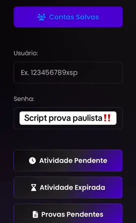 Prova paulista script #saladofuturo #provapaulista #scriptprovapaulista #scripttarefas #gabarito 