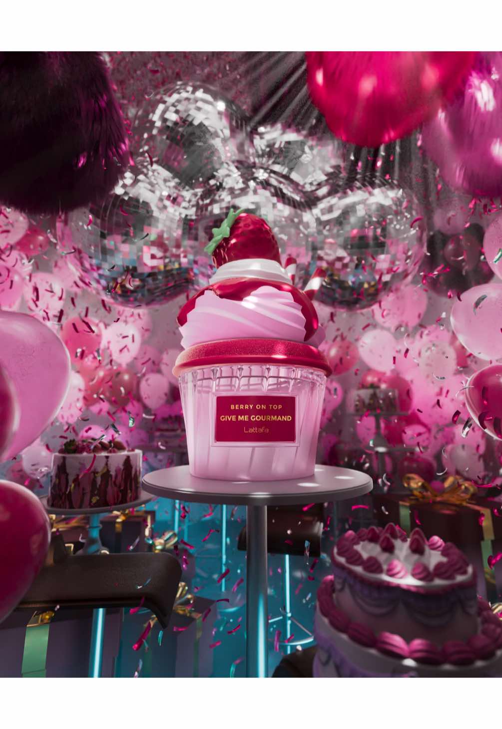 Because basic berries are boring. 🍓✨ Berry On Top is sugar-high glamour. Confetti in hair, heels in hands, and still the life of the party. 🎉 Berry On Top makes you smell like you’ve RSVP’d to everything and left being on everyone’s mind. We’re not extra, we’re the whole dessert table. #Lattafa #Lattafaperfumes #GiveMeGourmand #berryontop #LattafaNeverSleeps 