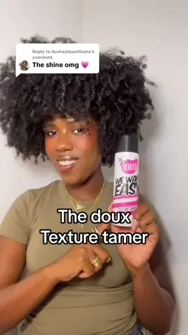 Replying to @Iluvhayleywilliams  ✨ Tried The Doux Texture Tamer for the first time… the shine was 🔥 but I think I mixed it wrong 😅 definitely going to test it again on its own. Has anyone else had this happen?  #NaturalHairCommunity #naturalhairtiktok #naturalhairproducts #type4hair #hairtok 