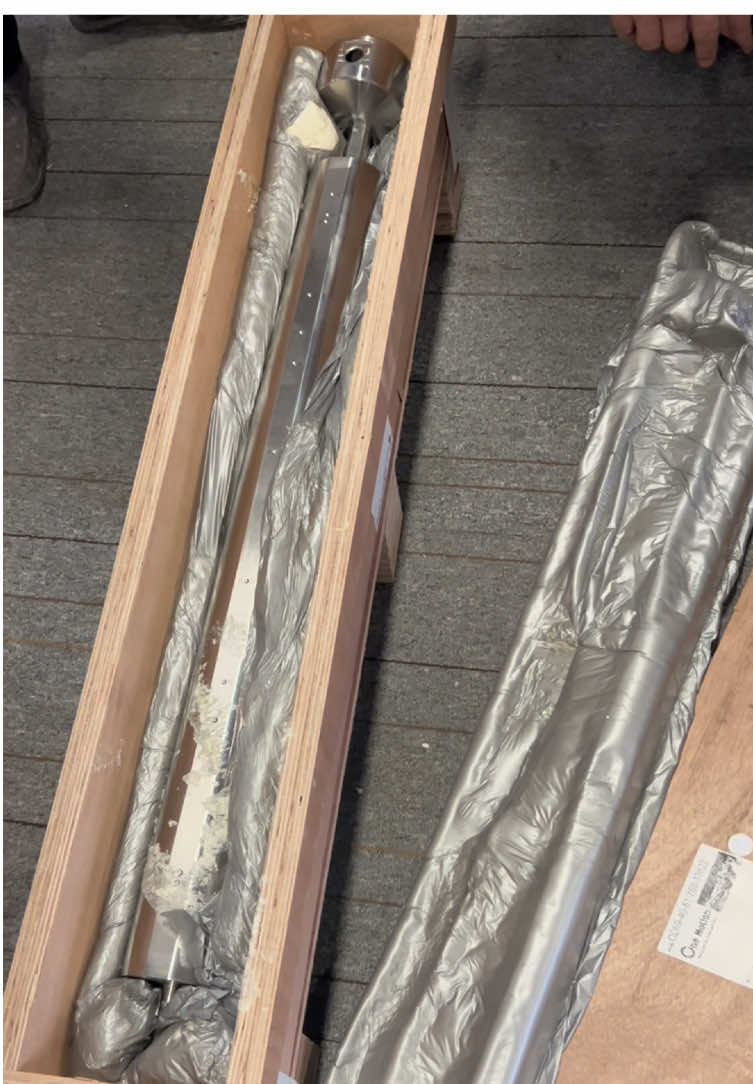 The metal parts of the equipment are foam packed and cushioned to prevent damage during transportation.