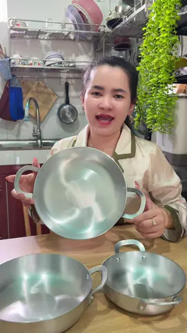 Em mới mua được combo ba cái chảo nhôm êm lắm nè chị em #ngoctuyen #review #chaonhom  