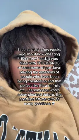 *THIS IS MAINLY FOR PHYSICALLY CHEATING* It kind of opened my eyes I think. That level of betrayal & dishonesty is something I simply couldn’t imagine doing. And idk how I could forgive myself for making someone else feel that way tbh 😂😂. Getting cheated on is a very truamatizing experience. Like imagine being the reason for someone else’s truama .. #LanguageLearning 