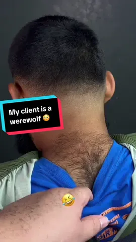 My client is a werewolf 😳#funny#prank#barber#viral#jokes