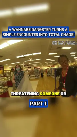 A wannabe gangster turns a simple encounter into total chaos! P1 #bodycam #bodycampolice #cops #police #foryou 