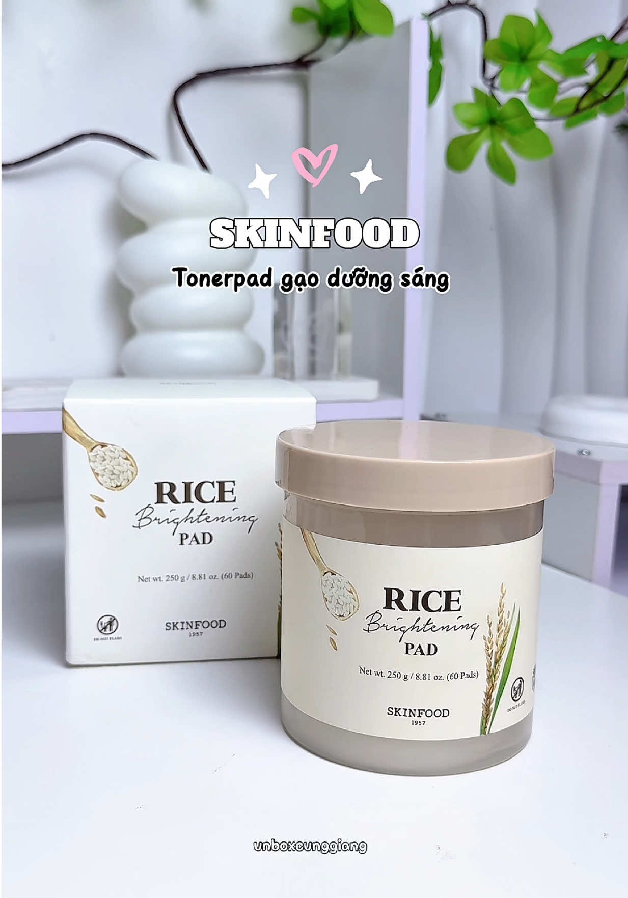 Tonerpad sáng da Skinfood #unboxcunggiang3 #skinfood #tonerpad #tonerpadskinfood #goclamdep 