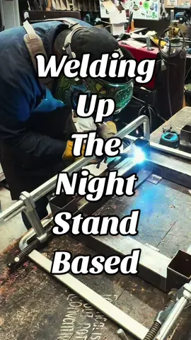 Last big part of these nightstands are these metal bases. I love welding and I want to incorporate more metal into my projects so I can do it more. #metalfab #furnituredesign #workshop #custommade #ftw 