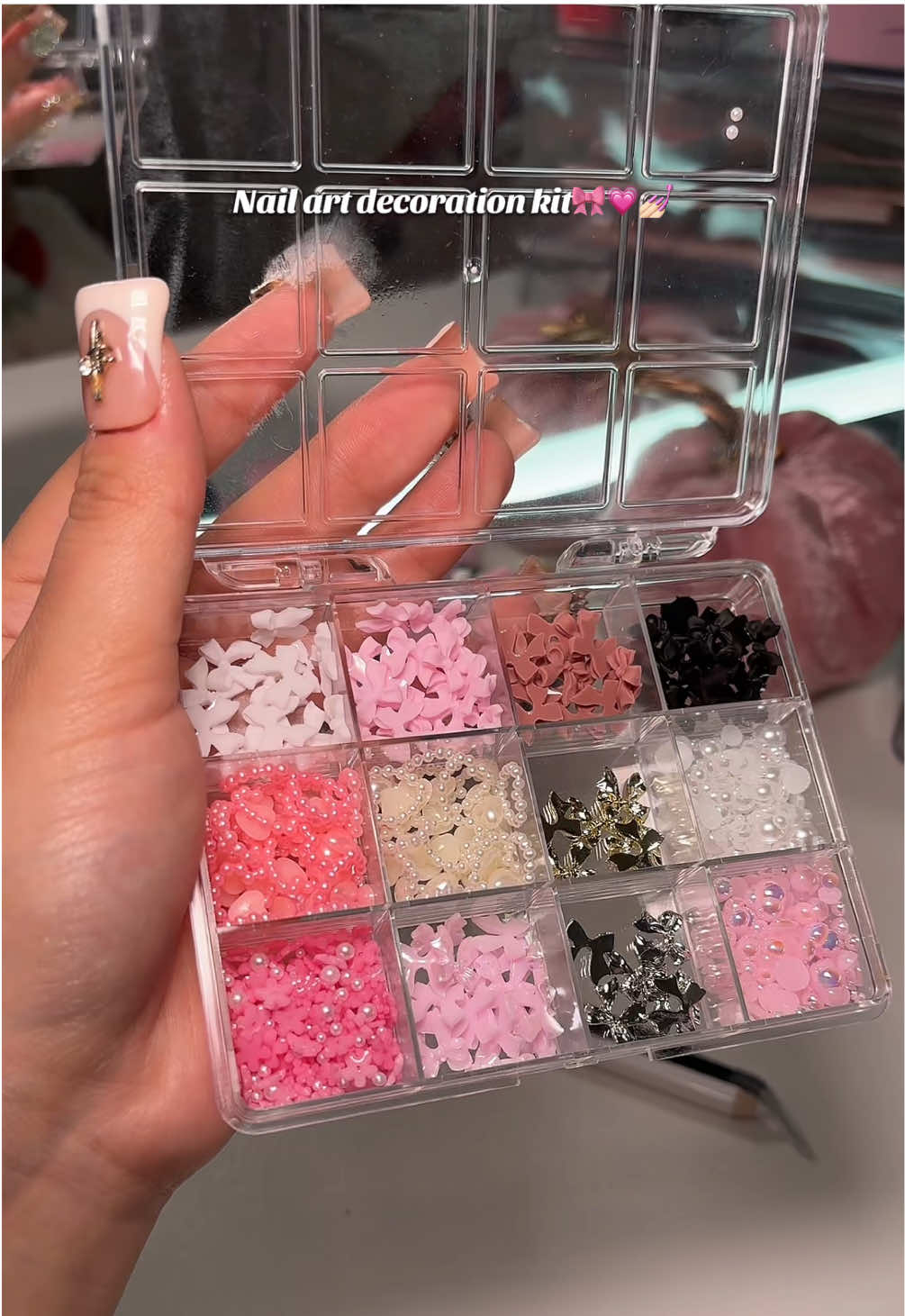 #nailart #bow #coquette #nailtech #tiktokshopfinds 