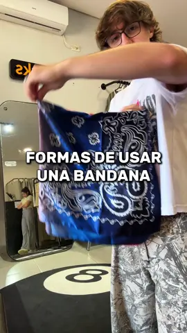 Formas de usar bandanas  #bandanas #baggy #boxyfit #baggyjeans #oversize 