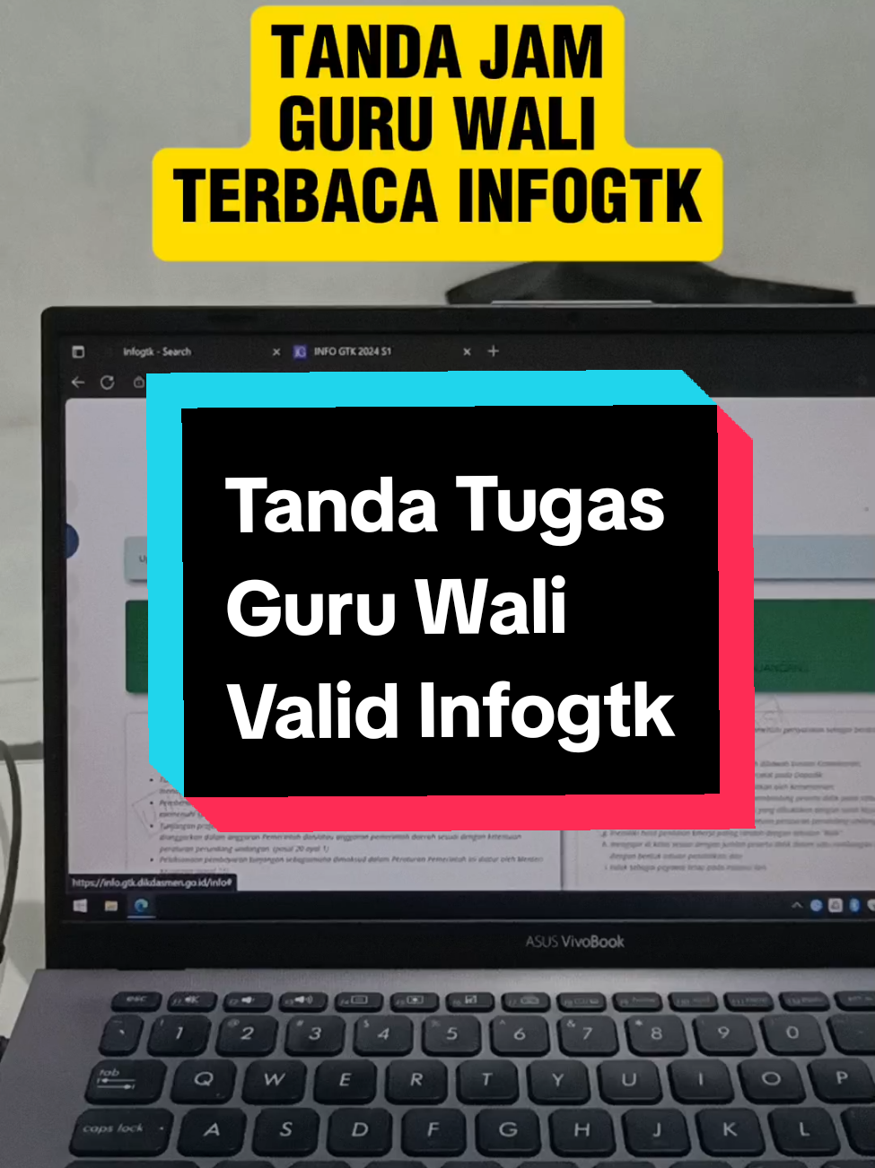Tanda jam guru wali sudah terbaca infogtk dan valid #guru #infogtk #dapodik 