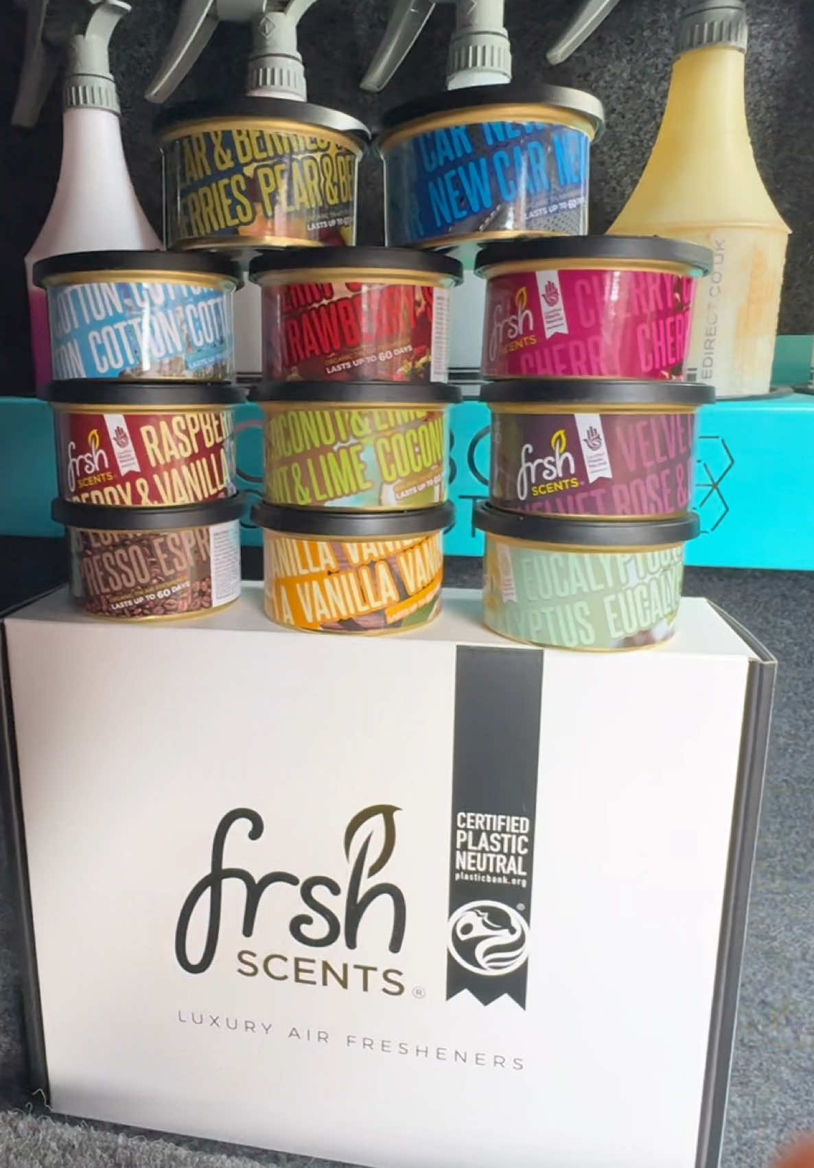These organic car air freshener tins smell UNREAL 😍 #carairfreshener #caraccessories #airfreshener #cartok #tiktokmademebuyit 