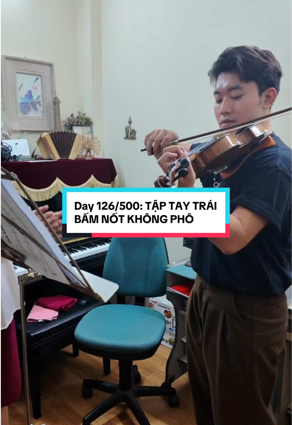 Day 126/500: TIP tay trái bấm nốt không phô #violin #tuhocviolin #fyp #day126 