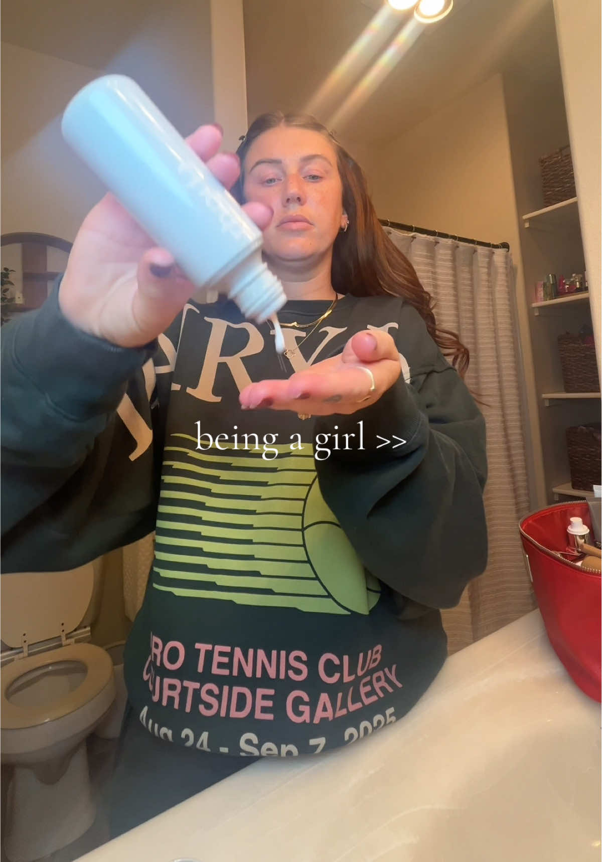 nothing beats a fresh face & a fresh sweat set 🤭 moments I love being a girl #girls #fyp #grwm #getreadywithme #imjustagirl @rhode skin @Dairy Boy @Saie 