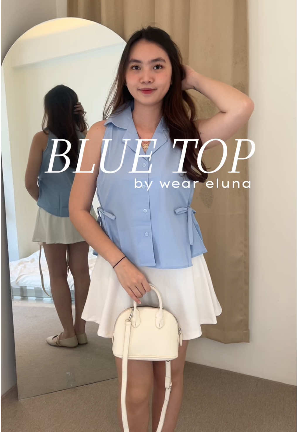 plis ini gemesh banget🫶🏻✨ #bluetop #outfit #cuteoutfits 