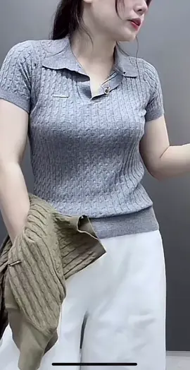 Áo len cổ bẻ chất len mongtogh#aolenxinh #thoitrangnu #thoitrang #trending #aothietke 