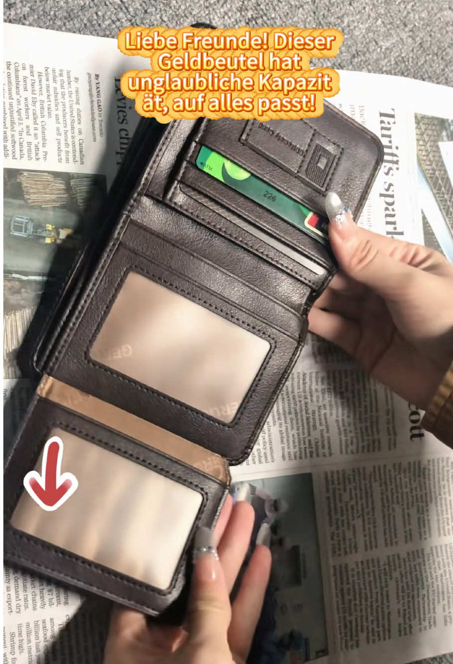 Herren Leder Brieftasche, RFID Abschirmung dreifach Echtleder Top Schicht Rindsleder Retro Multifunktions-Geldbörse #dealdrop #Spotlight #tiktokshop #wallet #rfidwallet 