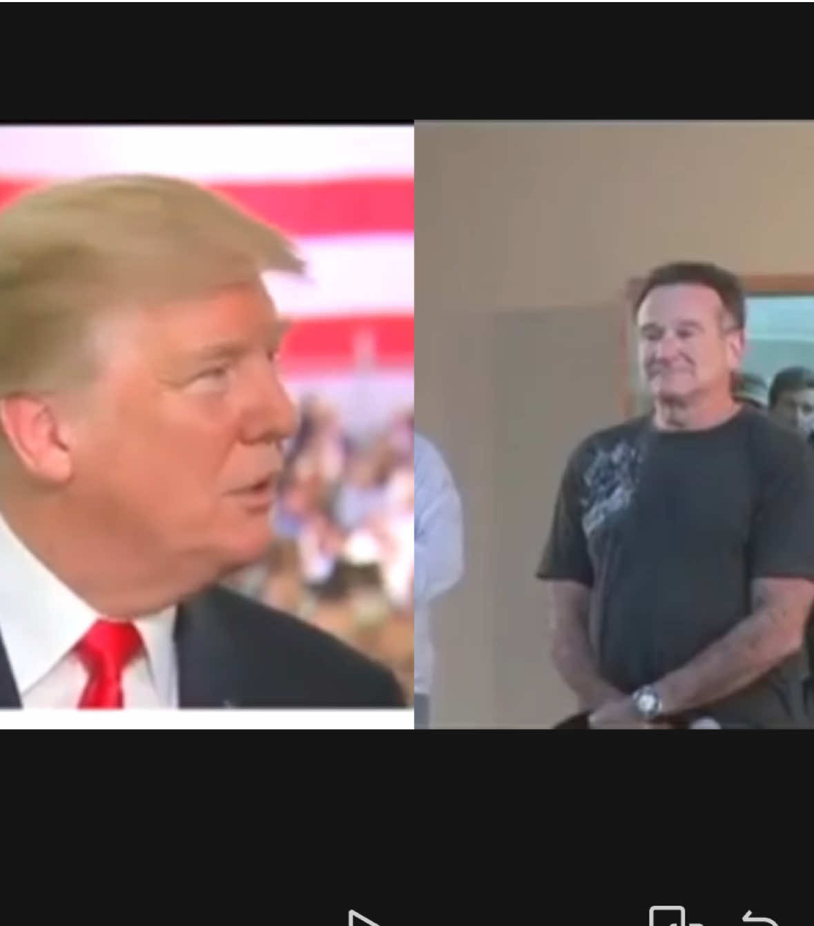 Robin Williams vs the Pres when hearing the retreat old clips edited for entertainment engagement and thought…. #fyp #foryoupage #robinwilliams #viral  