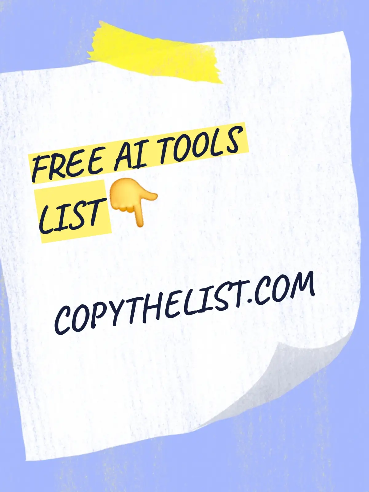Grab the free list of AI tool🤖