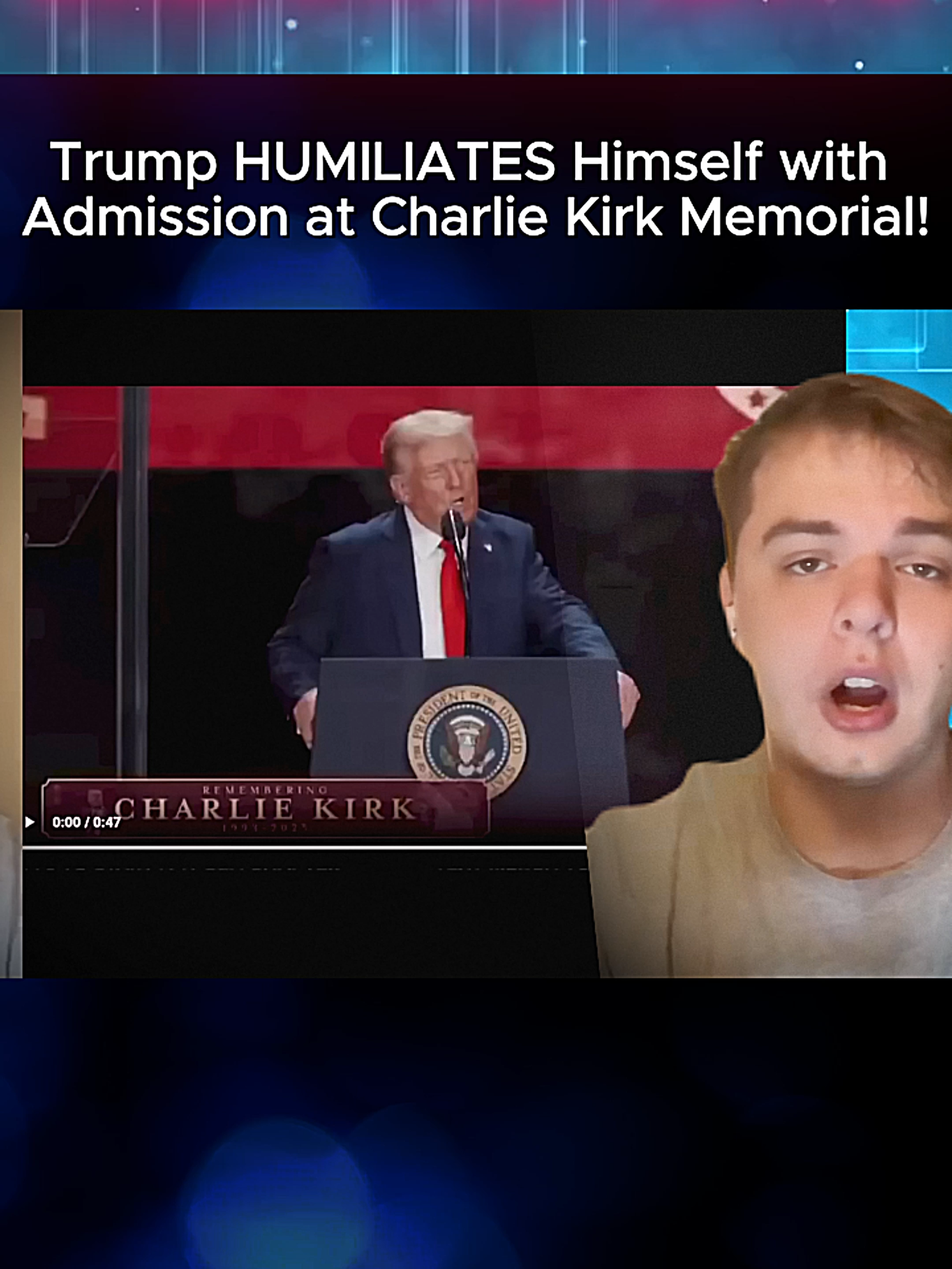 Trump HUMILIATES Himself with Admission at Charlie Kirk Memorial!#breaking #today #hot #news #us
